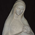 Madonna con Niño Jesús en madera de tilo, detalle - Helmut Perathoner