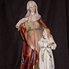 Saint Anna - pine wood - painted - hand carved in Val Gardena by Helmut Perathoner