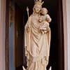 Madonna della Luna - Madonna ausiliatrice - legno di cirmolo scolpita a mano dallo scultore Helmut Perathoner
