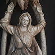 Holy Corona, detail, carved in lime wood by sculptor Helmut Perathoner