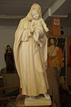 San Simeone con Gesù bambino - naturale - Scultore in legno Perathoner Helmut