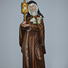 Santa Chiara 100cm - dipinta - Scultore in legno Perathoner Helmut